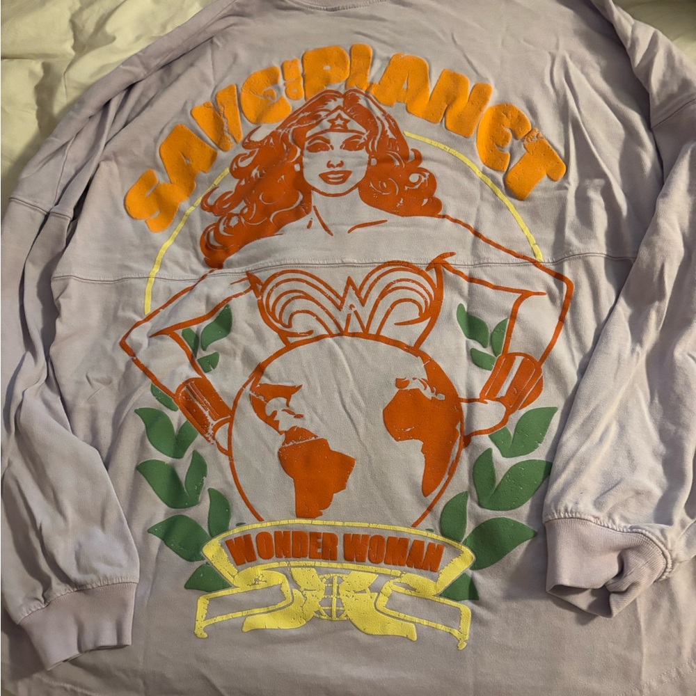 Wonder Woman Graphic Long Sleeve Spirit Jersey Tee - Purple